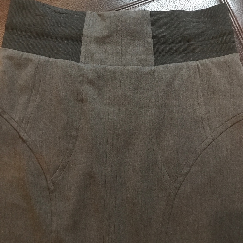Gray skirt with spandex waist band